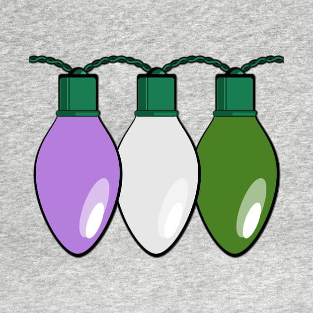 Genderqueer Pride Christmas Lights by wheedesign